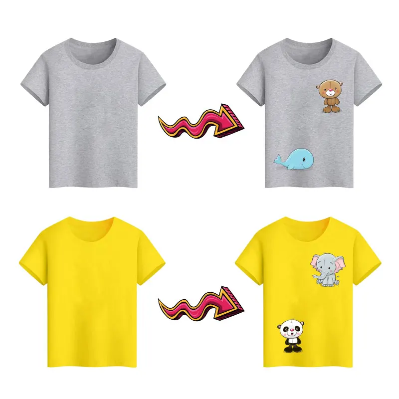 ZOTOONE Cute Bear Animals Patches Iron-on Transfers for T-Shirt Children Gift DIY Clothes Stickers Lovely Dolphin Appliques G