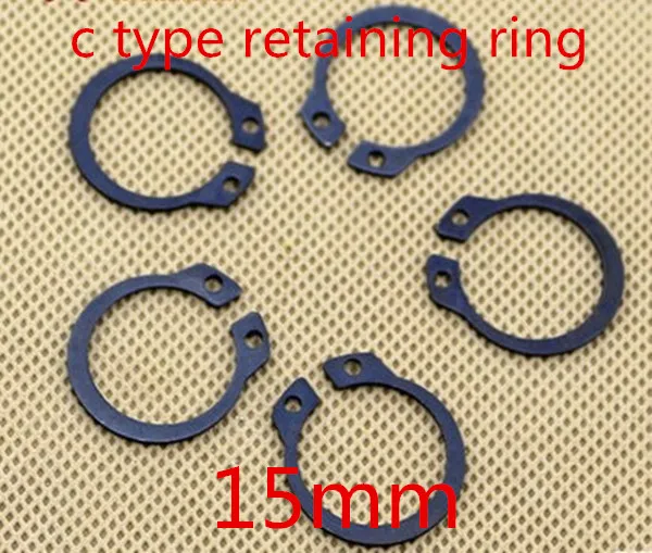 100pcs/lot m15 15mm  C type snap ring ,C type retaining clip ring washer alloy steel