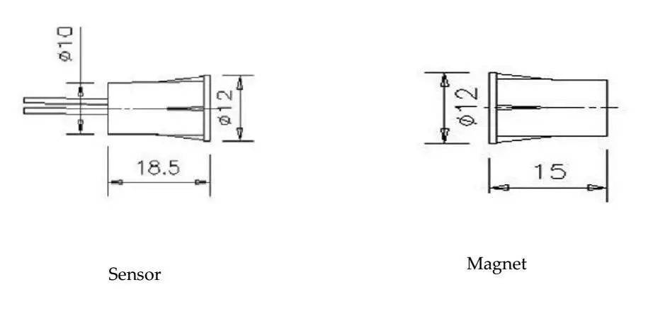 2020 MJ-33A N.O type Magnetic contacts sensor proximity switch