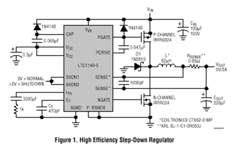 LTC1149CS LTC1149CS-5 LTC1149 — высокоэффективные синхронные понижающие импульсные регуляторы