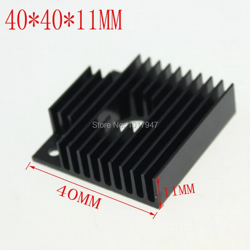 1 Pieces Black Anodized Aluminium Heatsink For 3D Printer Extruder Cold End 40x40x11mm