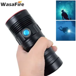 Wasafire Diving Flash Light 10000 Lumens 5*XM-L2 LED Dive Torch Powerful 18650 Flashlight Underwater 100m Waterproof For Hunting