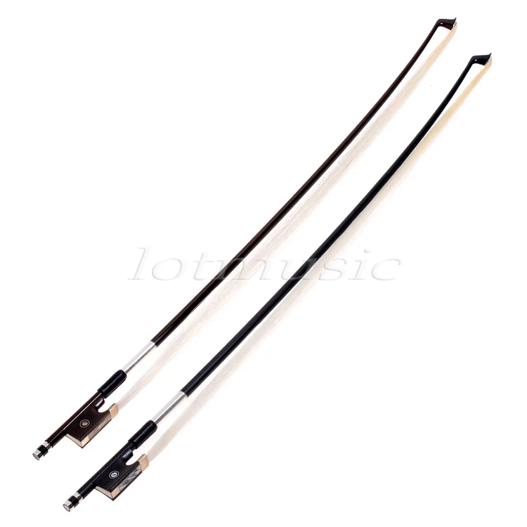 2 sets carbon fiber Violin Bow Stunning Bow 1/2 Violin Bow-Black and Coffee