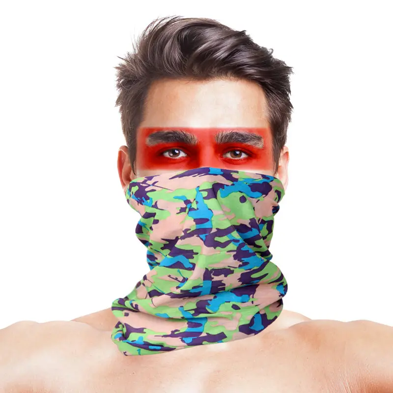 Outdoor Windproof UV Protection bandana Camouflage Face Mask Cycling Ghost Neck Bandanas head band