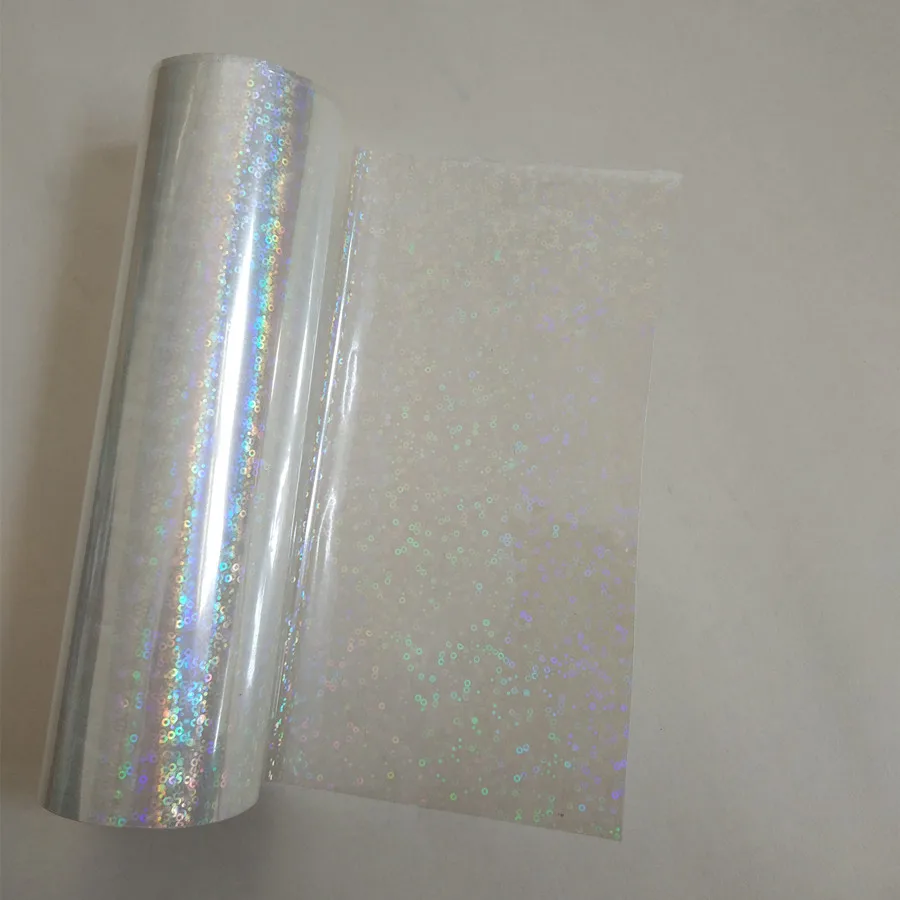 Holographic foil  transparent Small circle Y06 stamping foil hot press on paper or plastic heat stamping film