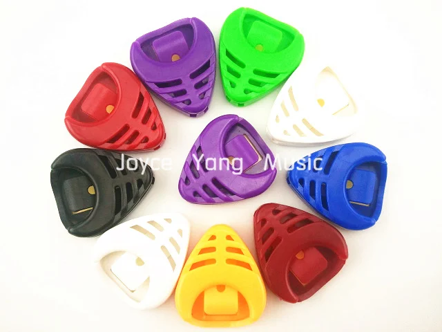 10pcs Alice Colourful Heart Shape Guitar Pick Holder Case+Free 10pcs Guitar Picks Free Shipping