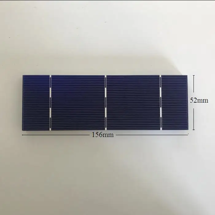 40pcs Monocrystalline Solar Cell 156*52mm 0.5V 1.6W/pcs High Quality for 12V Solar Panel DIY