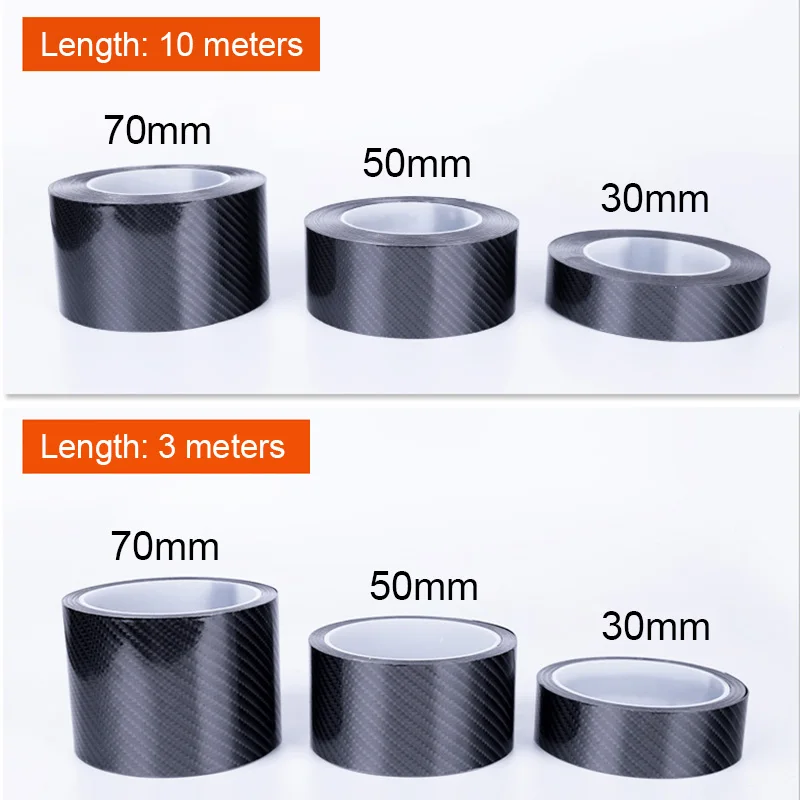 SEAMETAL Carbon Fiber Car Threshold Protector Sticker 5D Anti Scratch Door Edge Protective Film Waterproof Nano Tape for Car