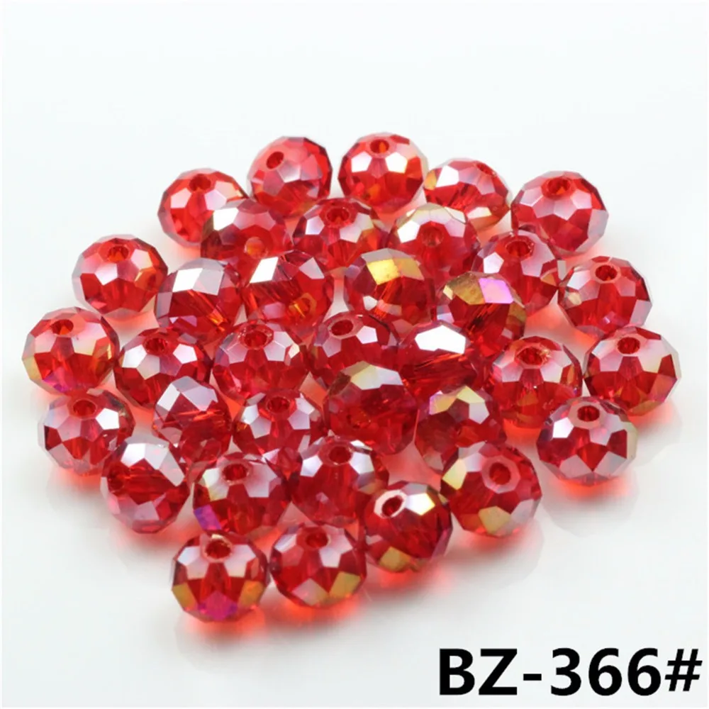 6/8/10/12mmAustrain Crystal Round Bead AB Color Faceted Rondelle Glass Beads Crafts Wholesale Needlework Accessories for Jewelry