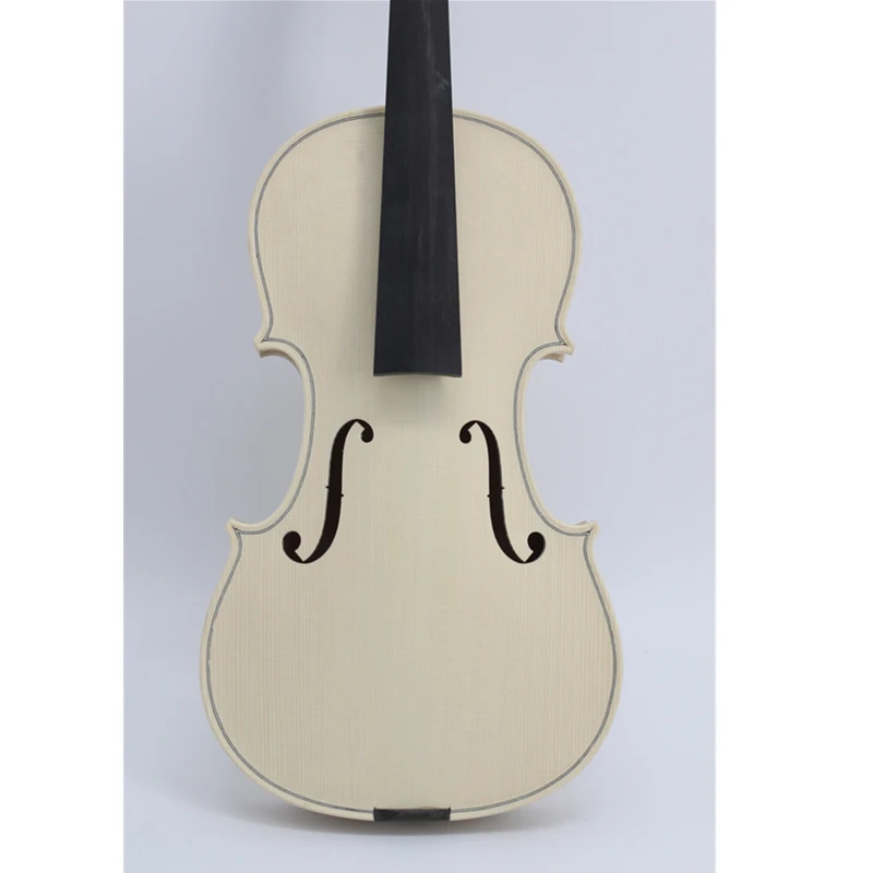 Top Handmade White Blank Violino Unfinished Violin Selective 15 Years Natural Dried Flamed Maple Back Spruce with Fittings