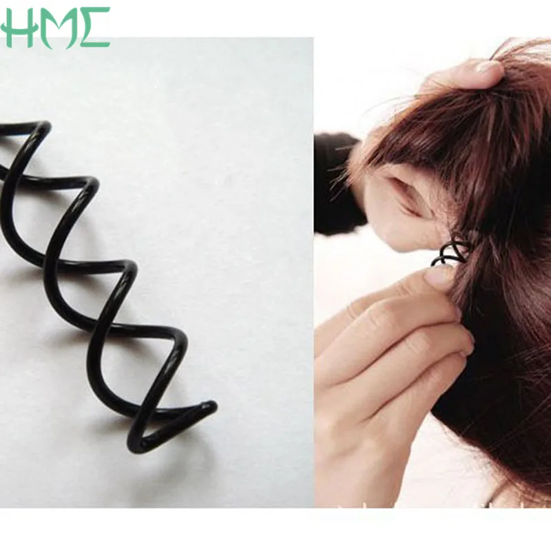 10Pcs/lot Spiral Spin Screw Hair Clip Forks Twist Braiders Barrette Black Hairpins Hair Combs Sticks For Women Bride Wedding