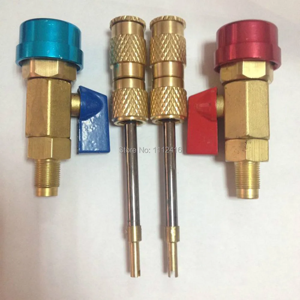 R134a A/C клапан Core Remover установщик без потери газа набор из 2 универсальных инструментов