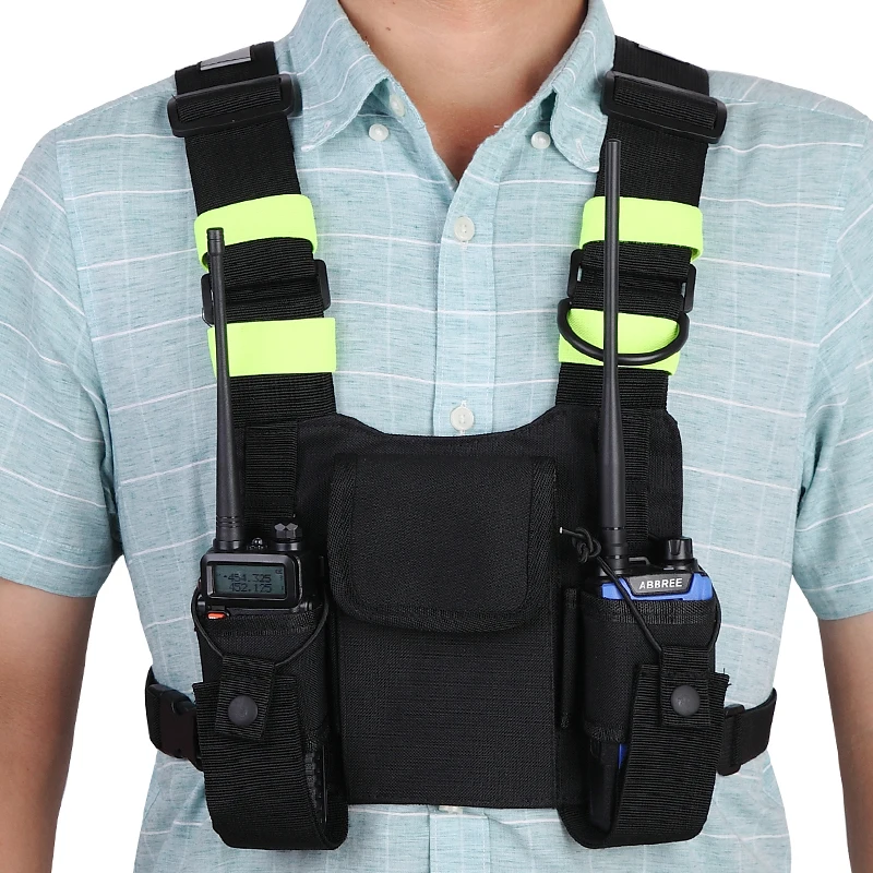Radio Chest Harness Chest Front Pack Pouch Holster Vest Rig Carry