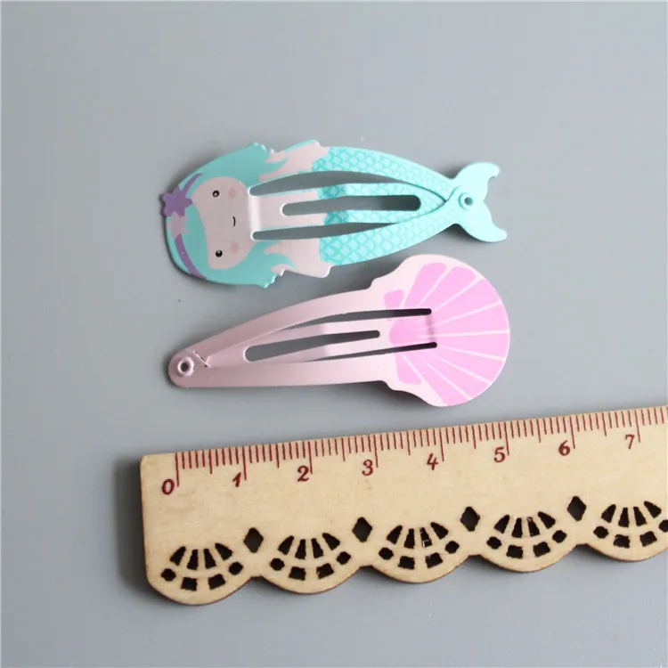 4 PCS New Lovely Mermaid Shell BB Clips Girls Hair Accessories Kids Hairpins Children Headwear Baby Hair Clips Headdress