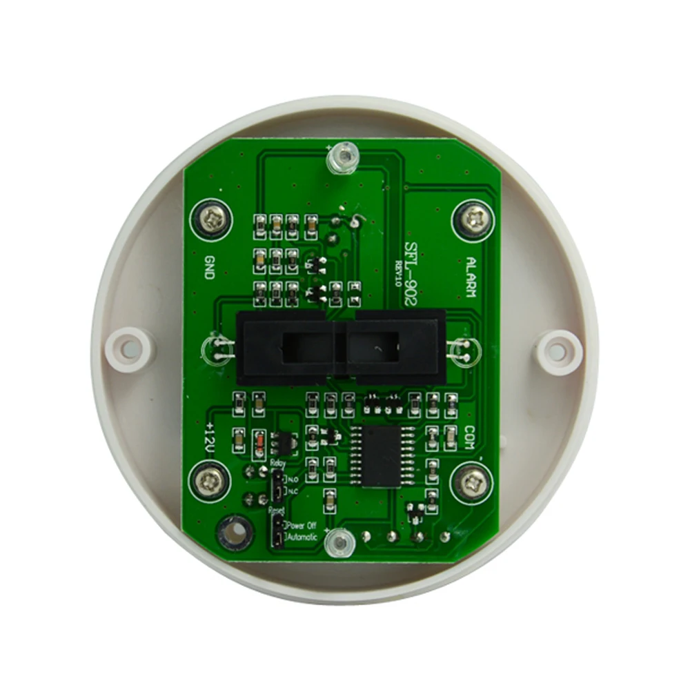 Detector de fumaça de teto para uso interno, 12vdc, cabo de 4 núcleos, sensor de alarme de controle de incêndio, nc, sem opções de saída de sinal de