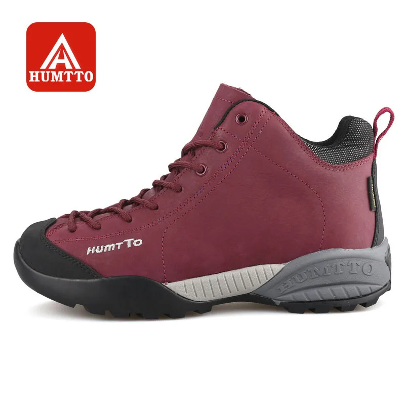 HUMTTO-zapatos de senderismo para mujer, zapatillas de deporte para caminar al aire libre, botas de escalada deportivas de cuero, impermeables,