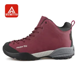 HUMTTO Wandern Schuhe Frauen Winter Im Freien Zu Fuß Turnschuhe Leder Sport Klettern Stiefel Wasserdicht Nicht-slip Warme Trekking Schuhe