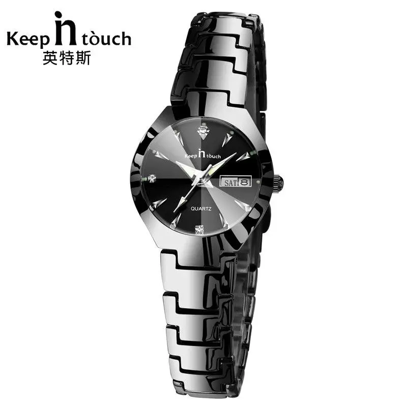 

KEEP IN TOUCH simple ladies watch steel quartz watches luminous waterproof female watches women watches clock relogio masculino