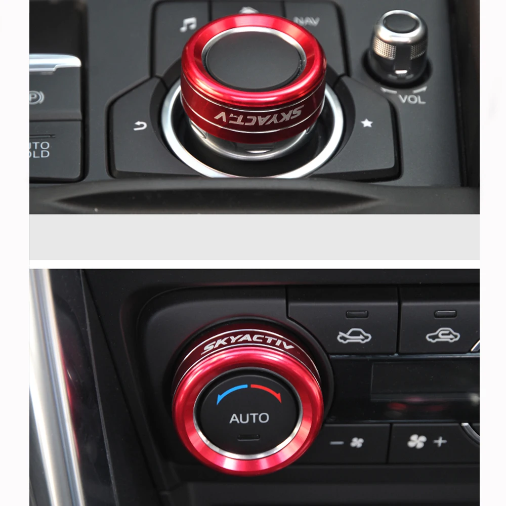 3pcs car sticker for Mazda 3  CX-5  2015  aluminum decoration air conditioning circle car interior