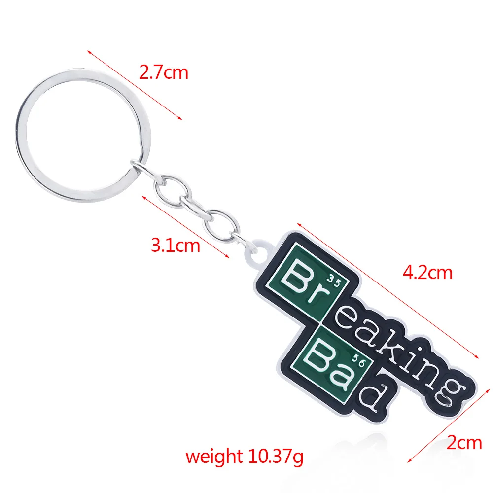 TV Breaking Bad Keychain Letter Logo Key Chain for Women Men Car Keyring Chaveiro Jewelry Christmas Gift