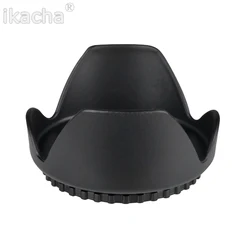 Hot Universal Digital Camera black Flower shape Lens Hood for Canon 450d 550 500d 600d 700d 18-55 Screw Spiral 58 mm