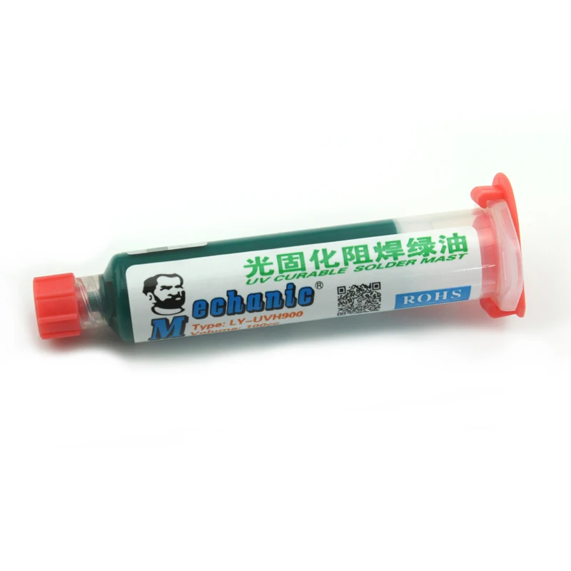 MECHANIC 10CC UV SOLDER MASK PCB BGA PAINT PREVENT CORROSIVE ARCING Soldering Welding Fluxes Oil+9led UV curing light