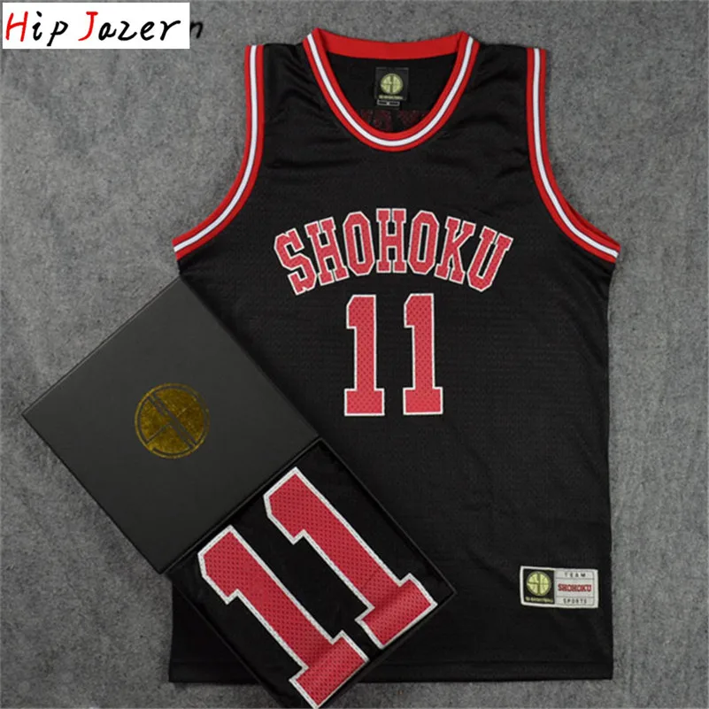 HipJazer Slam Cosplay  Shohoku 14Hisashi Mitsui  11# Rukawa Kaede Basketball Jersey Sport Wear  Basketball Hiphop Jerseys