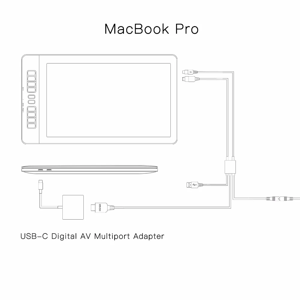 GAOMON Original Power Adapter Cable with Plug for PD1161 PD1560 PD1561 Graphics Tablet Drawing Monitor