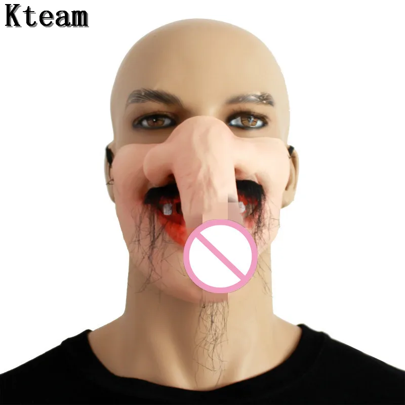 Funny Party Cosplay Dick Penis DD cock phallus wiener sausage peter Mask Villain Joke Prank Latex Masks Halloween Party Prank