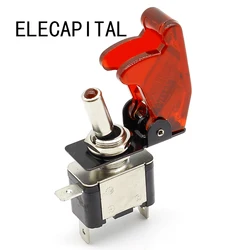 1pcs High Quality Red 12V 20A Racing Car Truck Boat Cover LED Push Button Rocker Toggle Switch Control+ dust cover