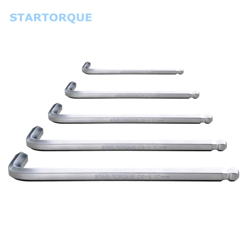 STARTORQUE 1Pcs High Chrome Vanadium Steel L-Shape Hex Key Repair Tools Powerful Type Short 12/14/17/19