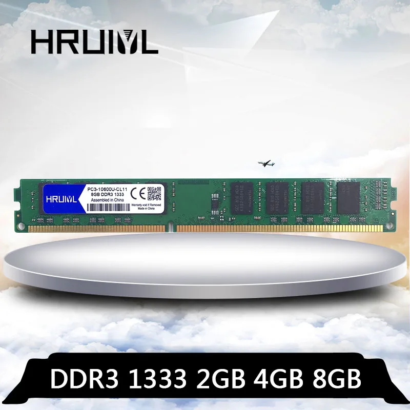 

HRUIYL DDR3 8GB 4GB 2GB 1333MHz 240 pin 1.5V Desktop ram dimm PC Memory Memoria PC3-10600U PC3 10600 1333 MHz 2G 4G 8G