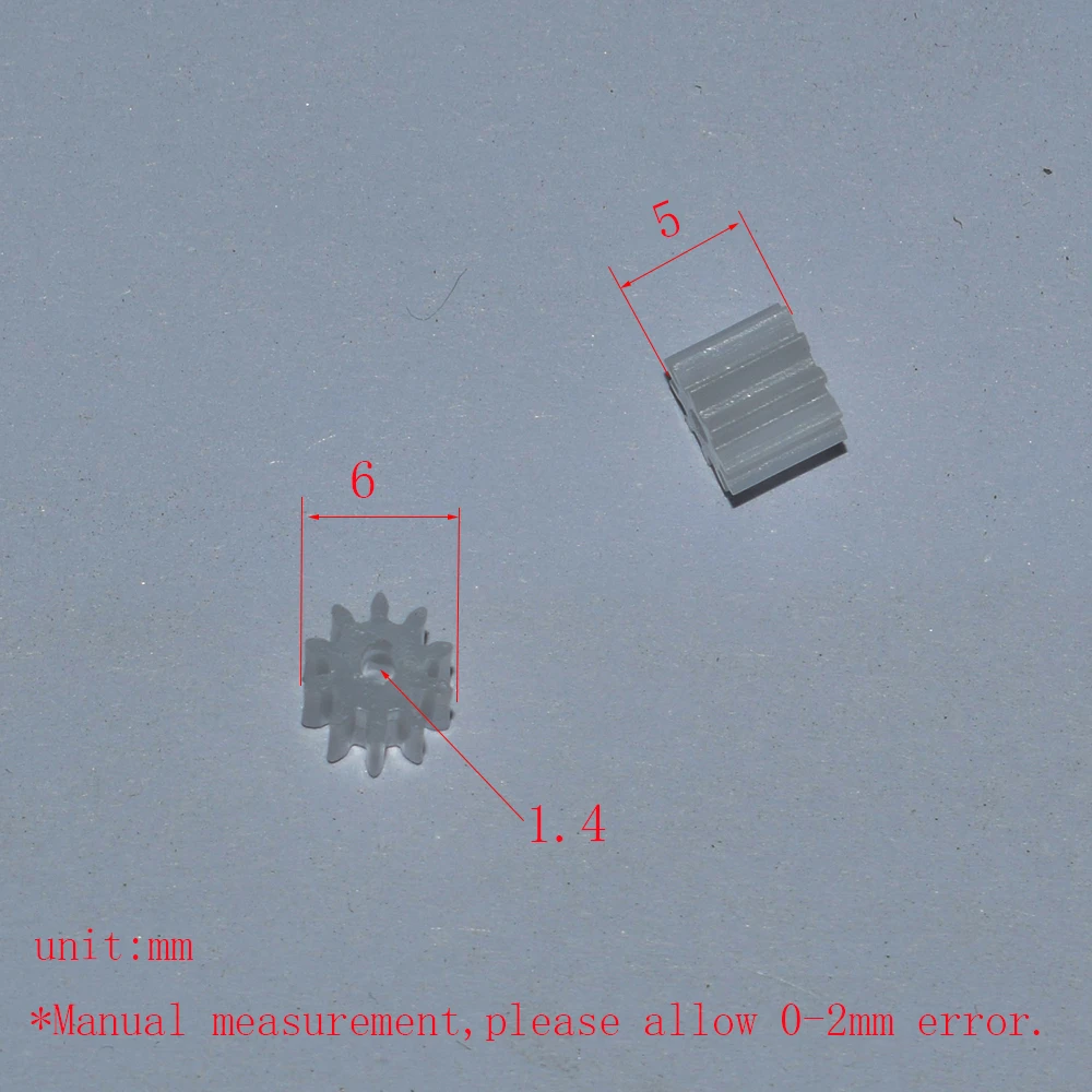 10/100pcs 10T 1.5mm hole plastic gear 0.5M dron rc car plane robot kids toys for boys diy baby accessories montessori GP101.5A