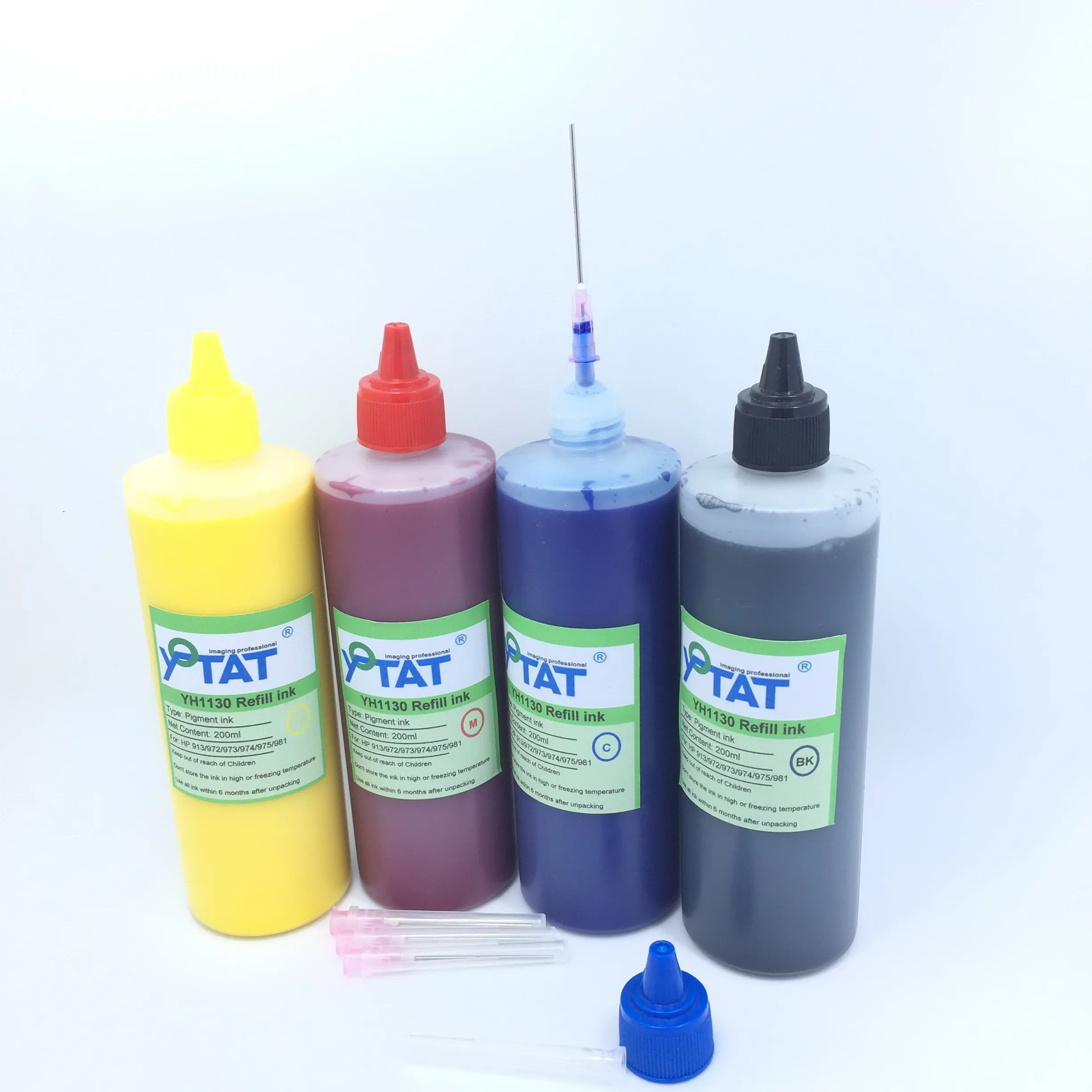 

YOTAT 4*200ml bottled Pigment ink for HP913 HP972 HP973 HP974 HP975 HP981 ink cartridge or CISS