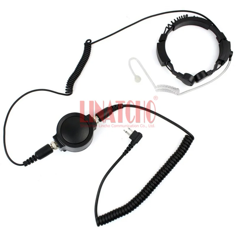 

heavy duty PTT tactical GP68 GP88 GP88S GP300 radio walkie talkie earphone with throat mic 2 pins