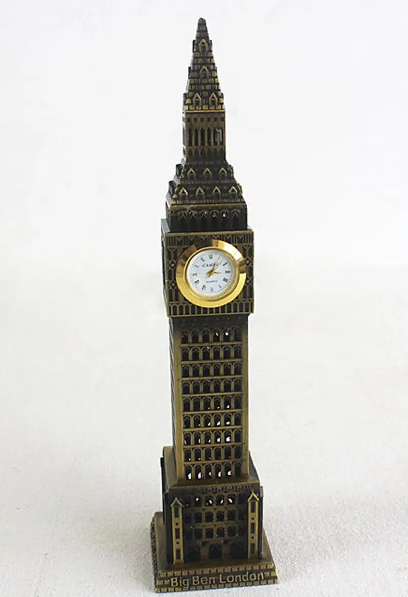 High-quality London Big Ben World Famous Landmark Metal Model Decor Crafts Tourism Souvenirs Collection Holiday Gifts