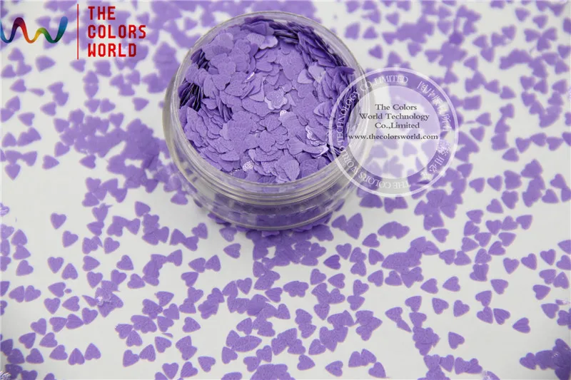 TCH308 3,0 MM Größe Solvent Resistant Mate Farben Herz form glitter für nagellack, nail art oder andere DIY dekoration