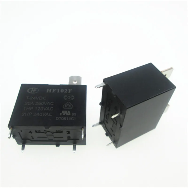 HOT NEW 24V relay JQX-102F-24VDC HF102F JQX-102F 24VDC 24V DC24V 20A DIP4