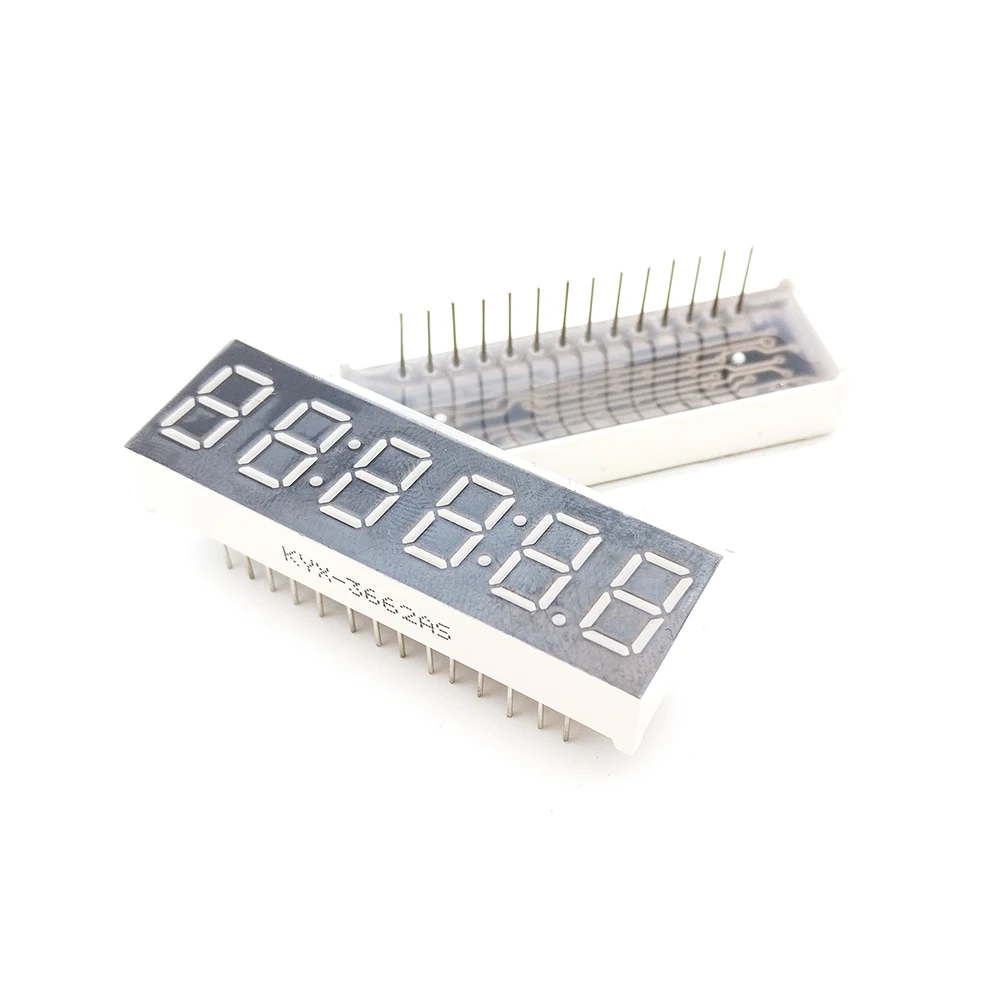 10pcs 0.36'' 6 Bits Digital Tube LED Display Clock Red Color Seven Segment Common Anode/Cathode 14 Pins