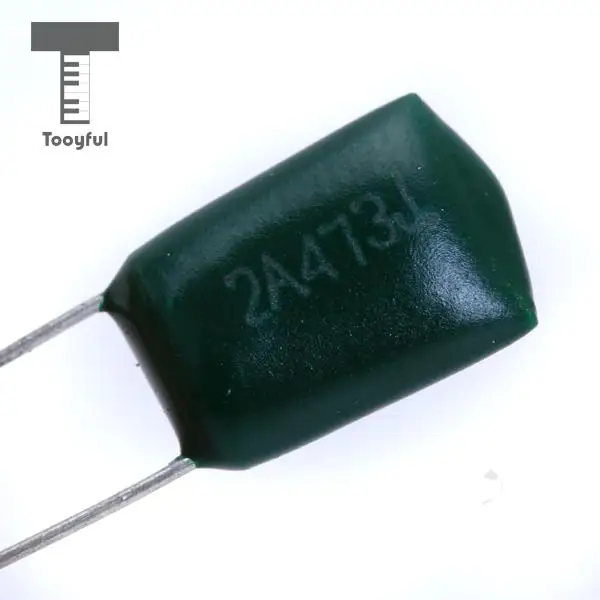 Tooyful High Quality 10Pcs 47000pF 100V 2A473J Green Polyester Film Capacitor Accessory Green Electric Stringed Guitar Wholesale