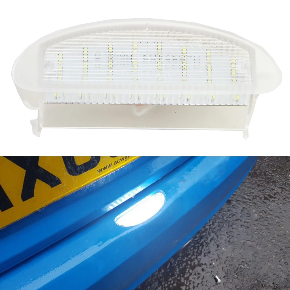 

1PCS 12V White LED Number License Plate Light For Renault Twingo I 1993 1994 1995 -2007 Clio MK2 (1998-2006) OEM#:7700410754