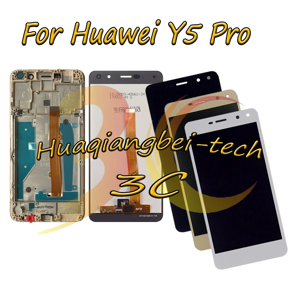 

5,0 ''Новый Для Huawei Y5 Pro Полный ЖК-дисплей + сенсорный экран дигитайзер в сборе с рамкой черный/белый/золотой 100% протестирован