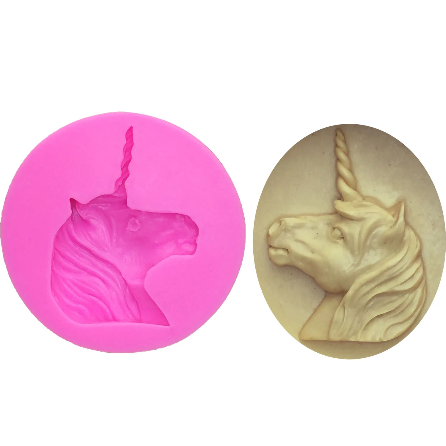 M0364 Cartoon Unicorn Shape Cake Mold Fondant 3D Food Grade Silicone Mould DIY Baking Tools Sugar Mold Chocolate