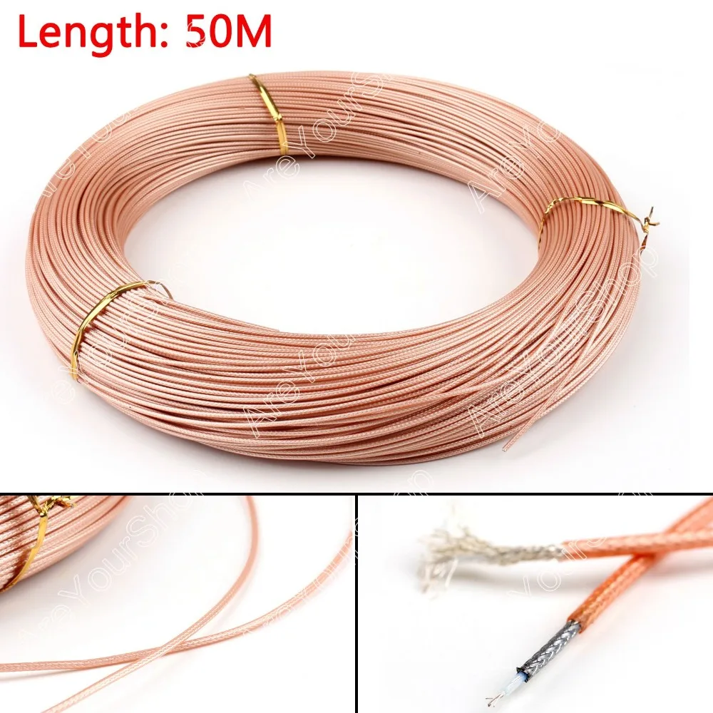 

Areyourshop Sale 5000cm 50ohm M17/93-RG178 Coax Pigtail RG178 RF Coaxial Cable Connector 164ft Plug