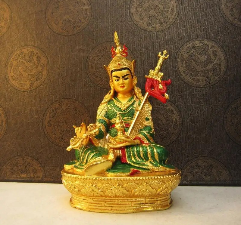 

Tibetan Buddhism, Padmasambhava, painting the Lotus-born, statue of Buddha, figure, ornaments~