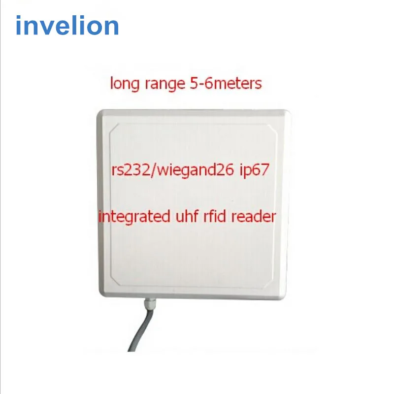 1-8meters RS232/Wiegand 26/34 all in one UHF RFID Reader antenna for Access Control System provide free card tag sample