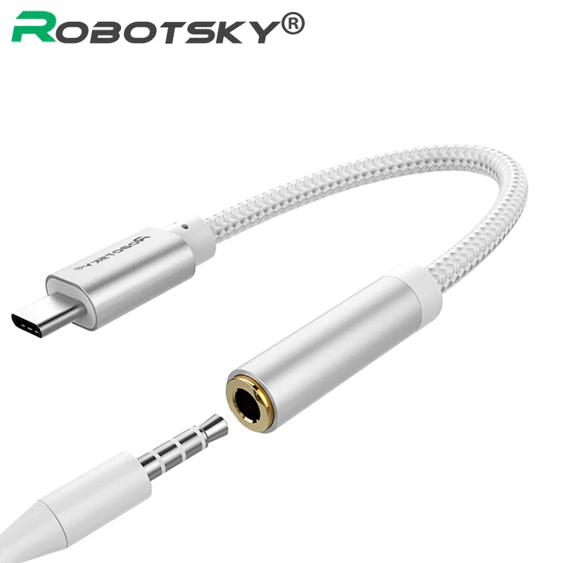 USB Type C to 3.5mm Earphone Headphone Cable Adapter USB-C to 3.5mm Jack Aux Cable for Letv 2 2pro max2 Pro 3 Xiaomi 6