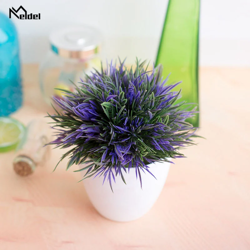 Artificial Plante Potted Set 32-Headed Phoenix Simulation Plant Flowers Ball Grass Ball Fake Flower Home Living Room Decorations