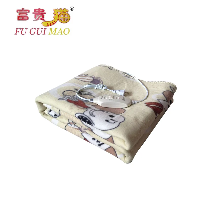 FUGUIMAO Electric Blanket Plush Manta Electrica 150x70cm Couverture Chauffante Electrique 220v Electric Carpet Heat Blanket Bed