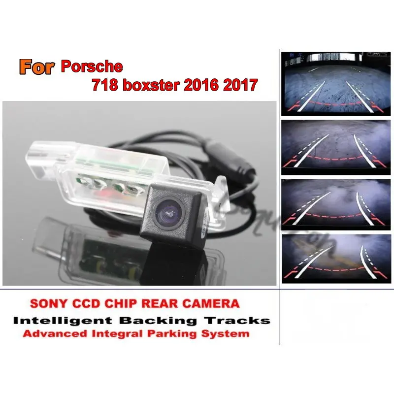 

For Porsche 718 boxster 2016 2017 Smart Tracks Dynamic Tragectory Car Reverse Backup trasera Parking Rear View Camera HD